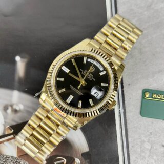 Alternative view of Superclone Rolex Day-Date Bright Black Diamond Dial 228238-0004 40 mm