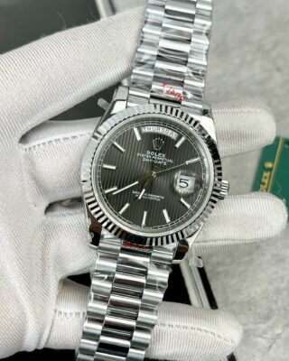 Superclone Rolex Day-Date Grey Stick Tapestry Dial 228239-0002 40 mm - Image 3