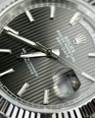 Superclone Rolex Day-Date Grey Stick Tapestry Dial 228239-0002 40 mm - Image 4