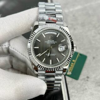 Alternative view of Superclone Rolex Day-Date Grey Stick Tapestry Dial 228239-0002 40 mm