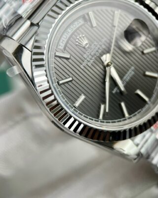 Superclone Rolex Day-Date Grey Stick Tapestry Dial 228239-0002 40 mm - Image 5