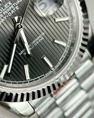 Superclone Rolex Day-Date Grey Stick Tapestry Dial 228239-0002 40 mm - Image 6