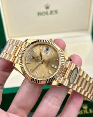 Superclone Rolex Day-Date Champagne Diamond Dial 128238-0132 36 mm - Image 4