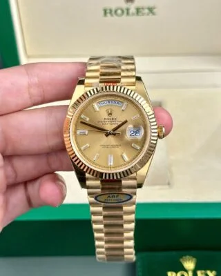 Alternative view of Superclone Rolex Day-Date Champagne Diamond Dial 128238-0132 36 mm