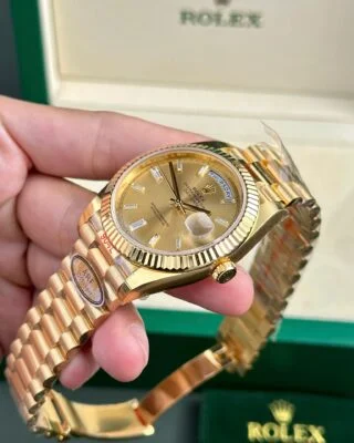 Superclone Rolex Day-Date Champagne Diamond Dial 128238-0132 36 mm - Image 5