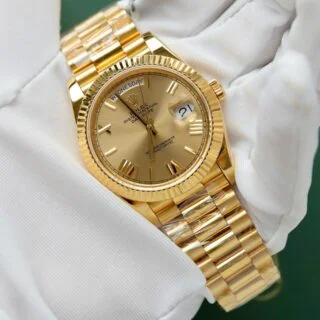Alternative view of Superclone Rolex Day-Date Roman Champagne Dial 228238 40 mm