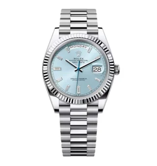 Superclone Rolex Day-Date Ice Blue Diamond Dial 128236-0009 36 mm