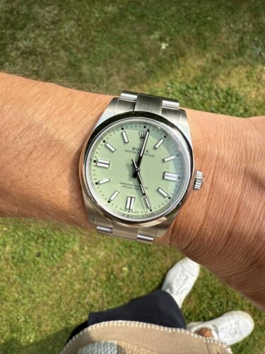 Superclone Rolex Oyster Perpetual 277200 Pistachio Dial photo review