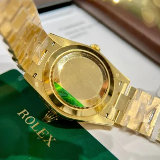 Day Date Green Dial Diamond Bezel Presidential Bracelet