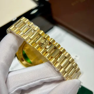 Day Date Green Dial Diamond Bezel Presidential Bracelet