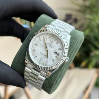 Day-Date Meteorite Dial Fluted Bezel Presidential Bracelet