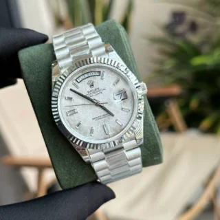 Day-Date Meteorite Dial Fluted Bezel Presidential Bracelet