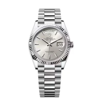 Superclone Rolex Day-Date Silver Dial 128236-0001 36 mm
