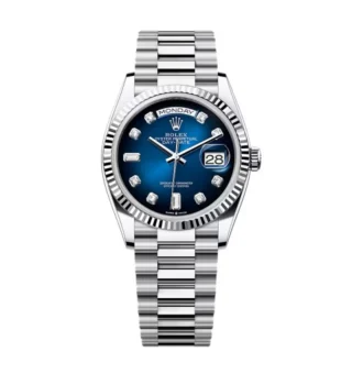 Superclone Rolex Day-Date Blue Ombré Diamond Dial 128236-0005 36 mm