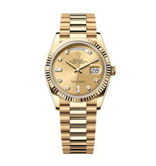 Superclone Rolex Day-Date Champagne Diamond Dial 128238-0008 36 mm