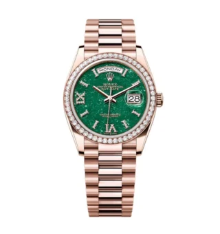 Superclone Rolex Day-Date Green Aventurine Diamond Dial 128345rbr-0068 36 mm