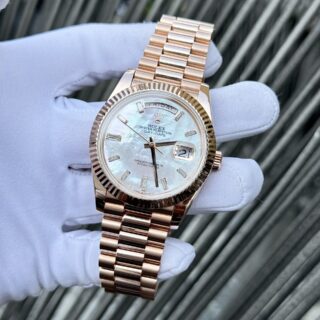 Superclone Rolex Day-Date White Mother-of-Pearl Diamond Dial 128235-0078 36 mm - Image 3