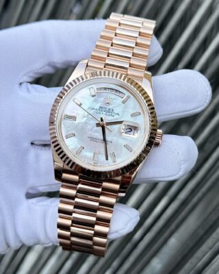 Superclone Rolex Day-Date White Mother-of-Pearl Diamond Dial 128235-0078 36 mm - Image 3