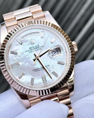 Superclone Rolex Day-Date White Mother-of-Pearl Diamond Dial 128235-0078 36 mm - Image 5