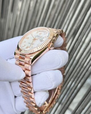 Superclone Rolex Day-Date White Mother-of-Pearl Diamond Dial 128235-0078 36 mm - Image 6