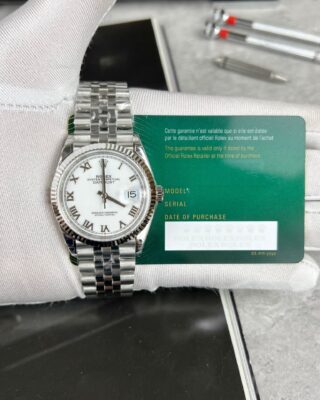 Alternative view of Rolex Datejust White Roman Dial 126334-0024 41 mm
