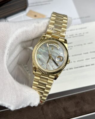 Superclone Rolex Day-Date White Mother-of-Pearl Diamond Dial 128238-0123 36 mm - Image 3