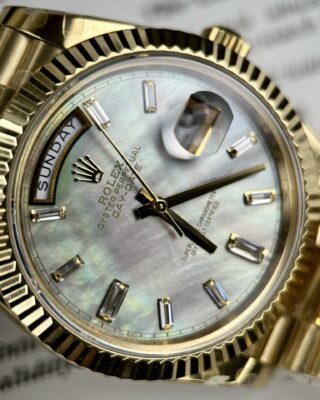 Superclone Rolex Day-Date White Mother-of-Pearl Diamond Dial 128238-0123 36 mm - Image 5