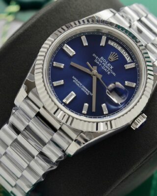 Superclone Rolex Day-Date Bright Blue Diamond Dial 128239-0069 36 mm - Image 5