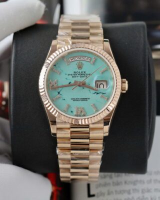 Alternative view of Superclone Rolex Day-Date Turquoise Dial 128235 40 mm