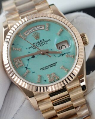 Superclone Rolex Day-Date Turquoise Dial 128235 40 mm - Image 5