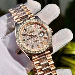 Superclone Rolex Day-Date Diamond-Paved Dial 128395tbr-0008 36 mm - Image 4
