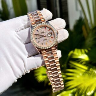 Superclone Rolex Day-Date Diamond-Paved Dial 128395tbr-0008 36 mm - Image 5