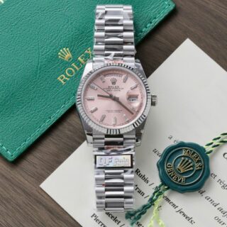 Alternative view of Superclone Rolex Day-Date Pink Diamond Dial 128236-0024 36 mm