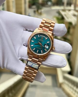 Superclone Rolex Day-Date Blue-Green Diamond Dial 128235-0085 36 mm - Image 3