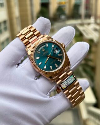 Superclone Rolex Day-Date Blue-Green Diamond Dial 128235-0085 36 mm - Image 4