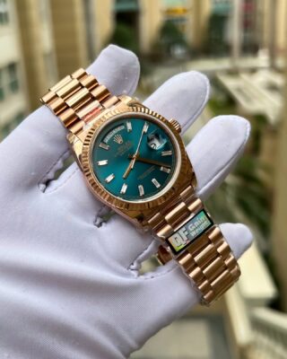 Superclone Rolex Day-Date Blue-Green Diamond Dial 128235-0085 36 mm - Image 6
