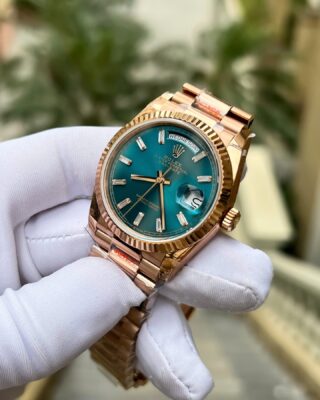 Superclone Rolex Day-Date Blue-Green Diamond Dial 128235-0085 36 mm - Image 7