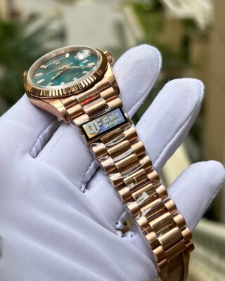 Superclone Rolex Day-Date Blue-Green Diamond Dial 128235-0085 36 mm - Image 8