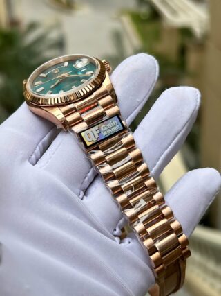 Superclone Rolex Day-Date Blue-Green Diamond Dial 128235-0085 36 mm - Image 8