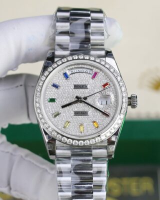 Superclone Rolex Day-Date Diamond-Paved Dial 128349rbr-0006 36 mm - Image 4
