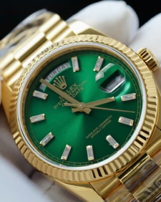 Superclone Rolex Day-Date Bright Green Diamond Dial 128238-0130 36 mm - Image 5