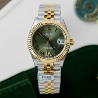 Alternative view of Rolex Datejust Olive Green Roman Diamond Dial 126233-0025 36 mm