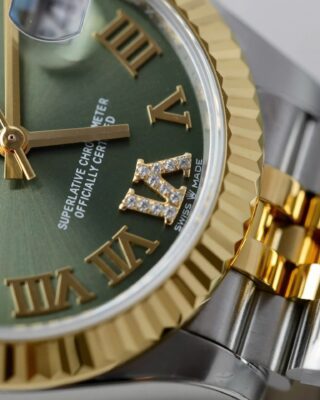 Rolex Datejust Olive Green Roman Diamond Dial 126233-0025 36 mm - Image 7