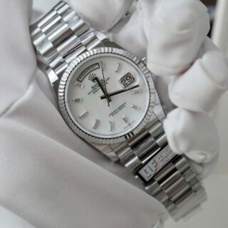 Superclone Rolex Day-Date White Mother-of-Pearl Diamond Dial 128236-0021 36 mm - Image 3