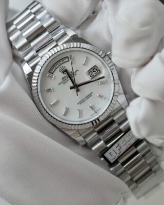 Superclone Rolex Day-Date White Mother-of-Pearl Diamond Dial 128236-0021 36 mm - Image 3