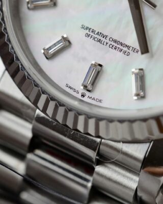 Superclone Rolex Day-Date White Mother-of-Pearl Diamond Dial 128236-0021 36 mm - Image 7