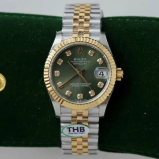Datejust Green Dial Fluted Bezel Jubilee Bracelet