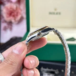 Datejust White Dial Fluted Bezel Two Tone Jubilee Bracelet