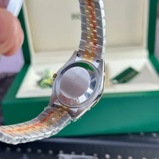 Datejust White Dial Fluted Bezel Two Tone Jubilee Bracelet