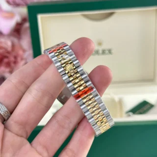 Datejust White Dial Fluted Bezel Two Tone Jubilee Bracelet